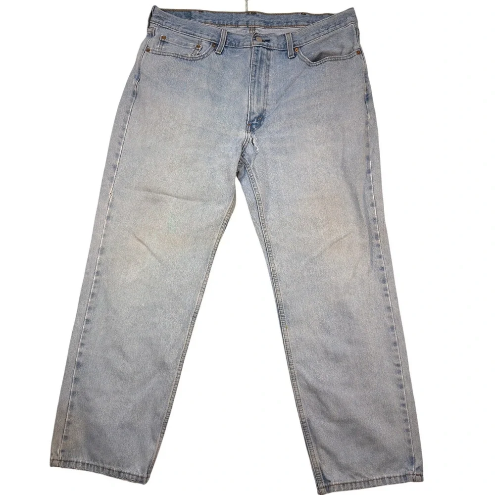 Levi's 550 Jeans 38x30 Mens Relaxed Fit Light Wash Blue